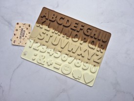 Molde silicona letras chocolate 